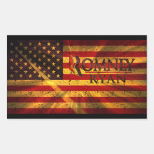 Paul Ryan Mitt Romney Rectangle Sticker
