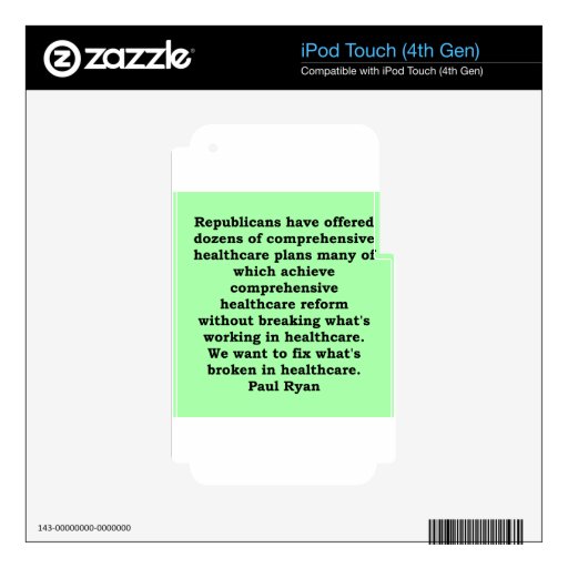 paul ryan quote iPod touch 4G decals