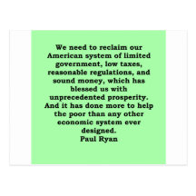 paul ryan quote post card