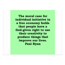 paul ryan quote post card
