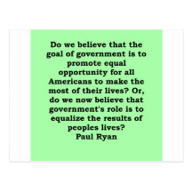 paul ryan quote post card