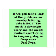 paul ryan quote post card