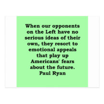 paul ryan quote post cards