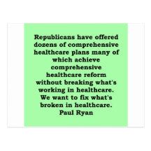 paul ryan quote post cards