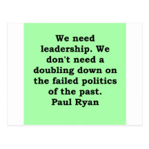 paul ryan quote postcard