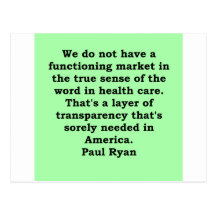 paul ryan quote postcard