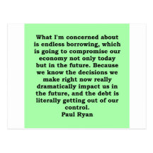 paul ryan quote postcard