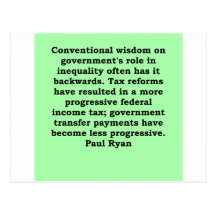 paul ryan quote postcard