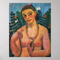 Paula Modersohn-Becker - Sefl Portrait Nude 1906 Poster