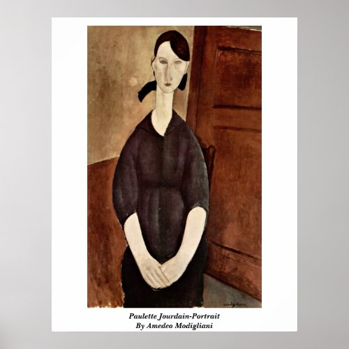 Paulette Jourdain-Portrait By Amedeo Modigliani Print