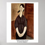 Paulette Jourdain-Portrait By Amedeo Modigliani Print