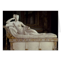 Pauline Bonaparte  as Venus Triumphant, c.1805-08 Greeting Card