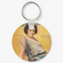 Pauline Frederick movie magazine cover keychains