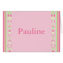 Pauline Modern Circles Custom Name Card