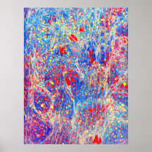 Paved combed Marbling Print