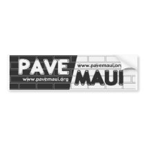 PaveMaui.org bumper sticker
