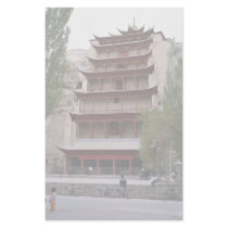 Pavilion housing the Great Buddha, Mogao Caves, Ch Customized Stationery