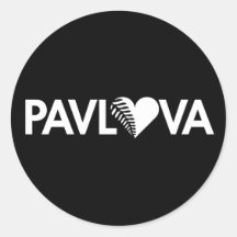 Pavlova Fern Heart Dark Sticker