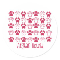 Paw by Paw Afghan Hound Stickers