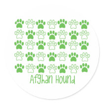 Paw by Paw Afghan Hound Stickers