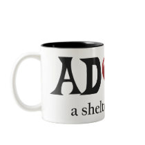 Paw in Red Heart Shelter Animal Mug