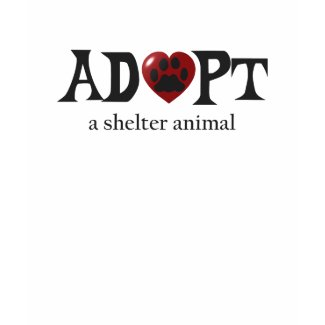 Paw in Red Heart Shelter Animal Shirt zazzle_shirt