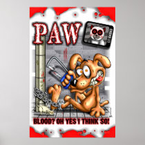 adult, blood, breed, chihuaua, dog, dogs, funny, gifts, horror, humor, pet, art, weird, pitbull, funny posters, just funny, Poster with custom graphic design