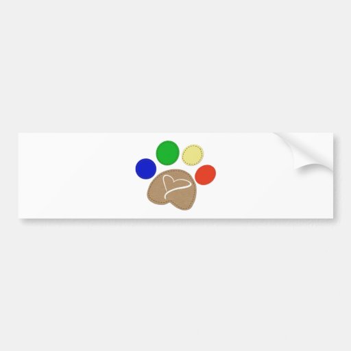 Paw Print Art Bumper Sticker
