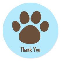Paw Print Birthday stickers