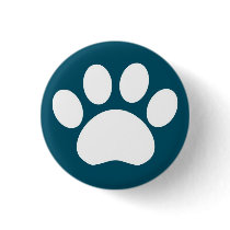Paw Print: Blue Button by fourleggedmedia Paw Print: Blue Button