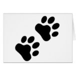 Paw Print Card