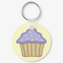 Paw Print Cupcake keychains