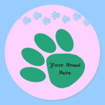 Paw Print Customizable Sticker
