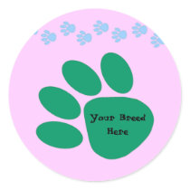Paw Print Customizable Sticker by deesbasenjis Paw Print Customizable Sticker