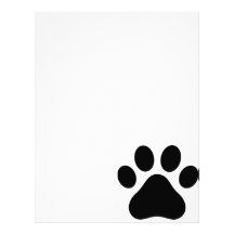 Paw print customized letterhead