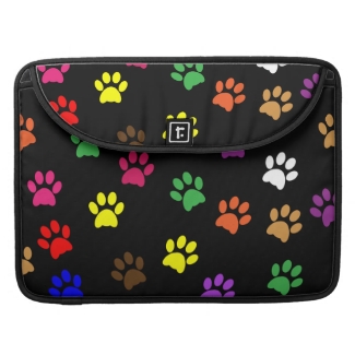 Paw print dog pet colorful fun macbook air sleeve
