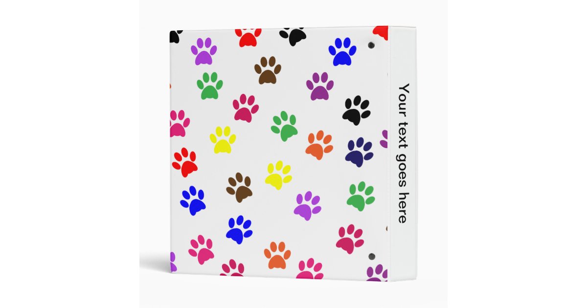 paw-print-dog-pet-fun-photo-album-binder-folder-zazzle