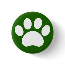 Paw Print: Green Button by fourleggedmedia Paw Print: Green Button