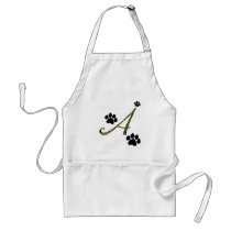Paw Print Monogram Apron