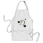 Paw Print Monogram Apron
