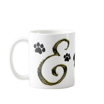 Paw Print Monogram Mug