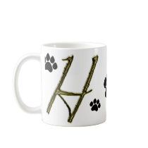 Paw Print Monogram Mug