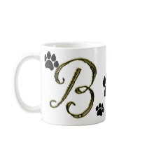 Paw Print Monogram Mug