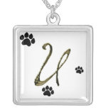 Paw Print Monogram Necklace