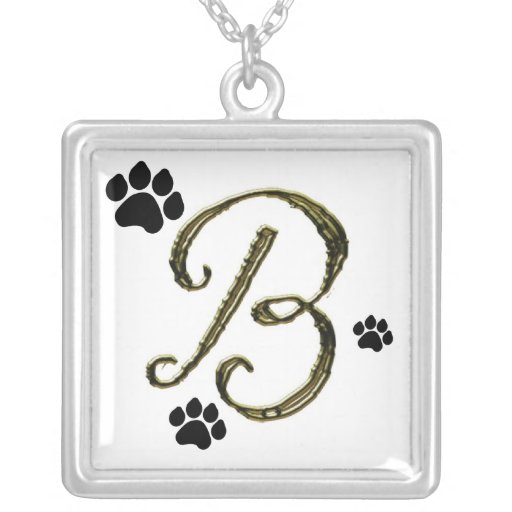 Paw Print Monogram Necklace