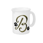 Paw Print Monogram Pitcher