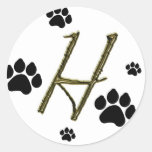 Paw Print Monogram Sticker