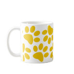 Paw Print Mug - Yellow mugs