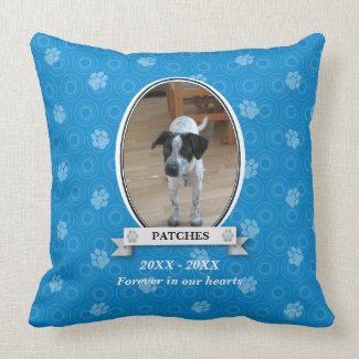Paw Print Pet Memorial American MoJo Pillow throwpillow