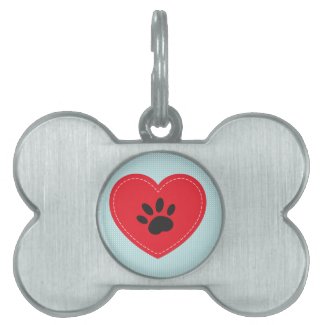 Paw Print Pet Tag